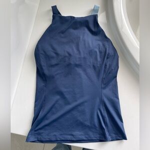 Vaara swim top in navy blue